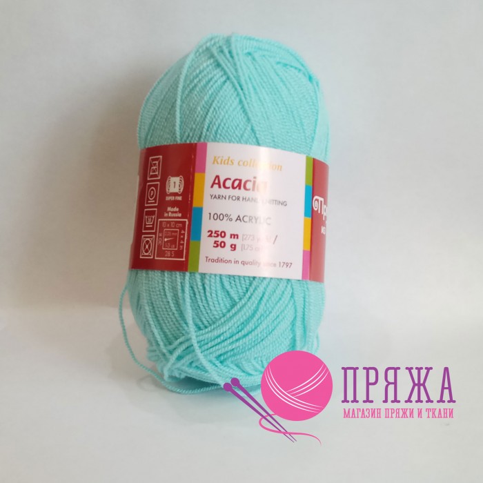 Пряжа Акация. Цвет - 0842 айсберг. 100% акрил. 50 г, 250 м